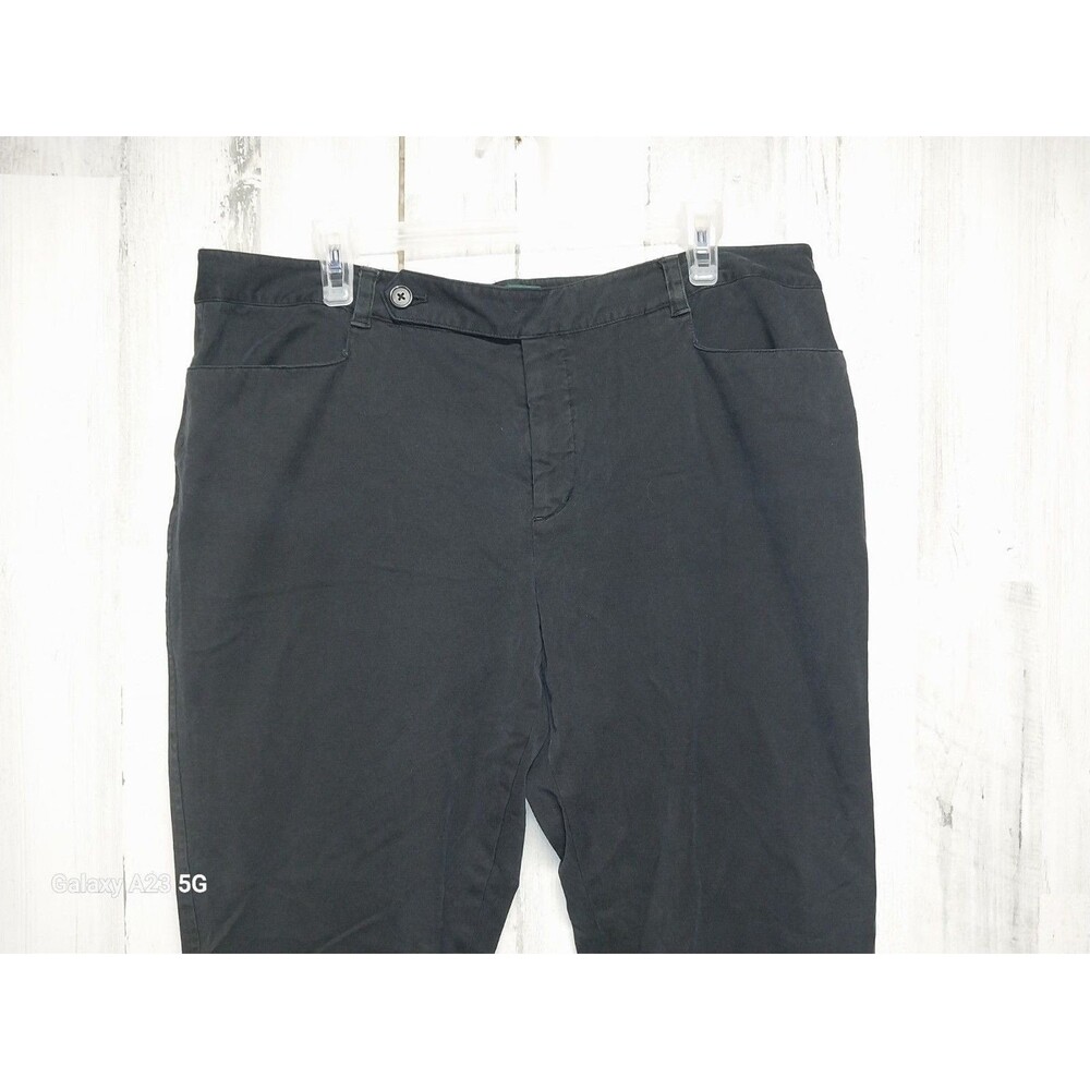 Lauren Ralph Lauren Straight leg Adelle Pants Women's Black Size 16 Button Tab - Picture 3 of 6